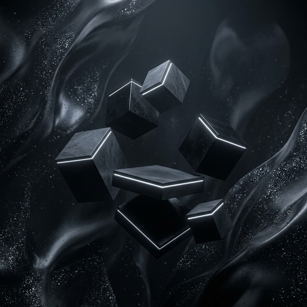 Floating obsidian stage